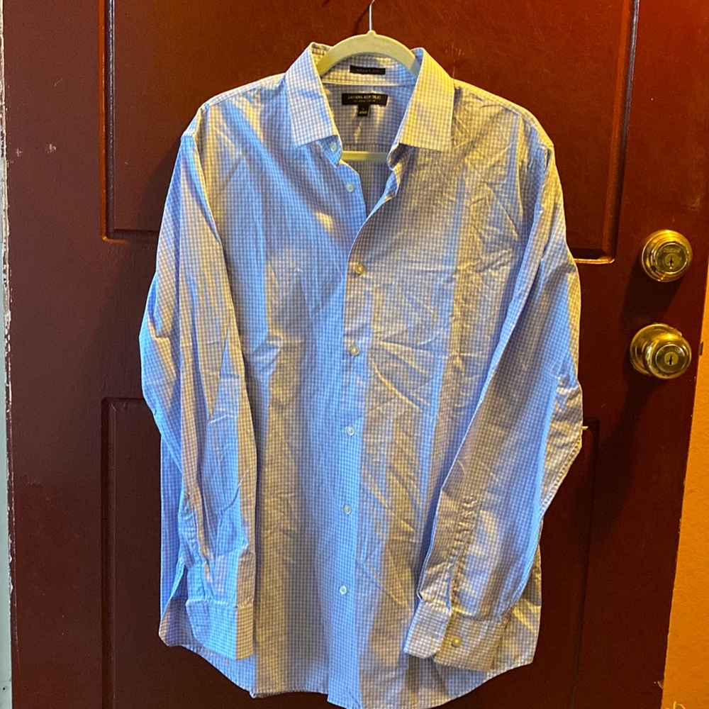Banana Republic Blue plaid Men’s dress shirt